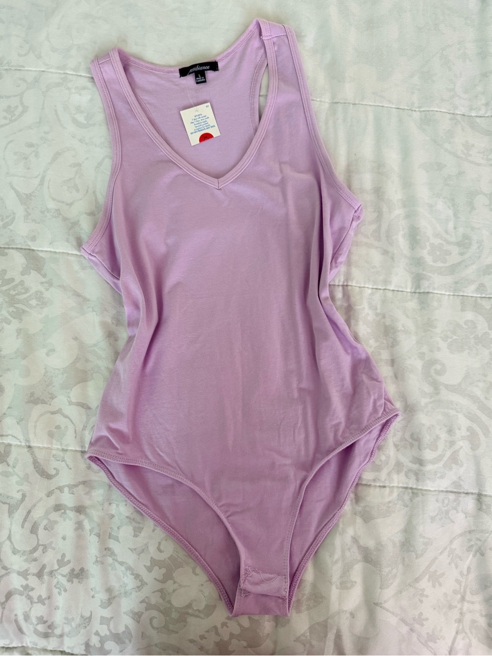 Ambiance Lavender V-Neck Bodysuit